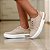 Sapatênis Feminino Pegada LINHO   METAL DOURADO  BLUSH - Imagem 1