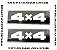 Emblema Lateral Traseiro 4x4 Para Niva o Par (Novo) Ref. 0768 - Imagem 1