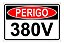 Placa de Sinalização(PERIGO 380V) - Imagem 1