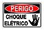 Placa de Sinalização(PERIGO CHOQUE ELÉTRICO) - Imagem 1