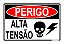 Placa de Sinalização(PERIGO ALTA TENSÃO) - Imagem 1