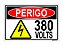Placa de Sinalização(PERIGO 380 VOLTS) - Imagem 1