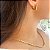 Argola Belle Retangular em Banho Ouro18k - Imagem 2