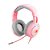 Headset Gamer Redragon Mento Rosa, 3.5mm RGB - H270-P - Imagem 1