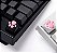 Keycap Artisan ZOMOPLUS Kitty Paw com silicone, White Pink - 759663284820 - Imagem 4