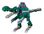 Blocos de montar 4 em 1 dinossauro e robô box 4 unidades dino resurrection great friend - Imagem 2