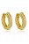 Argola Minimalista "M" Click -  Banho Ouro - Imagem 1