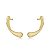 Brinco Ear Cuff Duas Gotas - Banho Ouro - Imagem 1