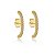 Ear Hook Slin Luxo Cravejado - Banho Ouro - Imagem 1
