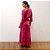 Vestido longo amplo, sem manga, gola vitoriana, com forro - Vestido Cranberry - Imagem 2