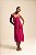 vestido mídi, efeito pareô, alças ajustáveis, decote u, em crepe - Vestido Lira - Imagem 2