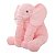Almofada Travesseiro Elefante News Bebê Dormir Pelúcia Rosa 64cm - Imagem 5
