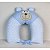 Almofada de Amamentação Para Bebê Savana Urso Azul Bordada 01 Peça - Imagem 1