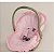 Capa para Bebê Conforto Poá Rosa + Protetor de Cinto 02 Peças - Imagem 1