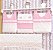 Porta Fraldas de Varão para Quarto de Bebê Rosa com Branco 03 Peças - Coleção Sensação - Imagem 1
