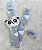 Prendedor de Chupeta Panda Azul com Fecho e Trava 01 Peça - Imagem 1