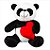 Bichos de Pelúcia -Panda Mini Com Coração - Imagem 1