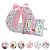 Kit Almofada Amamentação Pompom + Porta Fraldas e Lenço umedecido 02 Peças - Imagem 1