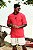 Oversized Vermelha Suedine Gola Preta - Imagem 3