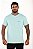 Camisa Tricot Azul Bebê Escrita Punho De Buenas - Imagem 1