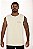 Regata Machão Off-White Tricot Escrita - Imagem 1