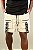 Bermuda Cargo Bege Elástico Zíper - Imagem 2
