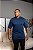 Oversized Azul Marinho Suedine Embossing De Buenas - Imagem 5