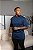 Oversized Azul Marinho Suedine Embossing De Buenas - Imagem 1