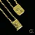 Escapulario Cartier Cadeado 2mm 60 ou 70cm / Medalha Maria Jesus - Espirto Santo 1x1.5cm - Imagem 1