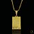 PINGENTE PLACA O SENHOR É MEU PASTOR  – 2,0 X 1,2 CM – BANHADO A OURO 18K - Imagem 1