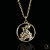 PINGENTE SÃO JORGE REDONDO VAZADO G - 3,8x3,8cm - BANHADO A OURO 18K - Imagem 1
