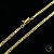 Corrente Grumet Dupla 3mm - Fecho Gaveta - Banhada a Ouro 18k - Imagem 1