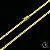 Corrente Peruana 3mm - Fecho Canhão - 60 ou 70cm - Banhada a Ouro 18k - Imagem 1