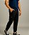 Calça Slim Com Bolso Cargo Preta - Imagem 1