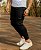 Calça Slim Com Bolso Cargo Preta - Imagem 4