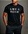 Camiseta Dry Masculina Like a Rock Preta - Imagem 3
