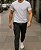 Calça Slim Com Bolso Cinza - Imagem 3