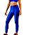 Calça Legging Cós Alto Textura Azul - Imagem 1