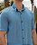 Camisa Slim Algodão Azul - Imagem 3
