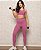 Calça Legging Feminina Com Bolsos Amplos Rosa - Imagem 5