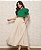 Saia Longa Feminina Old Money Areia - Imagem 1