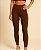 Calça Legging Feminina Cós Alto Marrom - Imagem 1