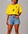 Cropped Oversized Amarelo Brasil - Imagem 1