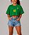 Cropped Infantil Verde Brasil - Imagem 1