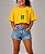 Cropped Infantil Amarelo Brasil - Imagem 1