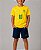 Camiseta Dry Infantil Amarelo Brasil - Imagem 1