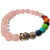 Pulseira 7 chakras Quartzo Rosa - Imagem 1