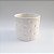 Vaso Cerâmica Branco Relevo Quadriculado - Imagem 1