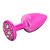 Plug M Rosa C/ Pedra Cravejada Em Strass HARD - HA135 - Imagem 1