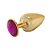 PLUG M DOURADO COM PEDRA HARD - HA114D - Imagem 1